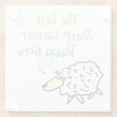 Sheep Design für einen Sheep Bauer Glass Untersetz Glasuntersetzer (Rückseite)