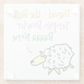 Sheep Design für einen Tenpin Bowler Glass Unterse Glasuntersetzer (Rückseite)