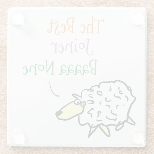 Sheep Design für einen Untersetzer aus Joiner-Glas (Rückseite)