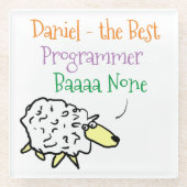 Sheep-Design für einen Untersetzer aus Programmier (Vorderseite)