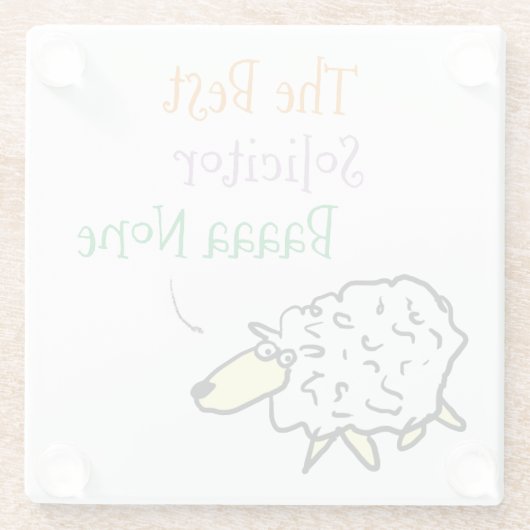 Sheep Design für einen Untersetzer aus Solicitor (Rückseite)