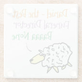 Sheep Design für einen Untersetzer des Beerdigungs (Rückseite)