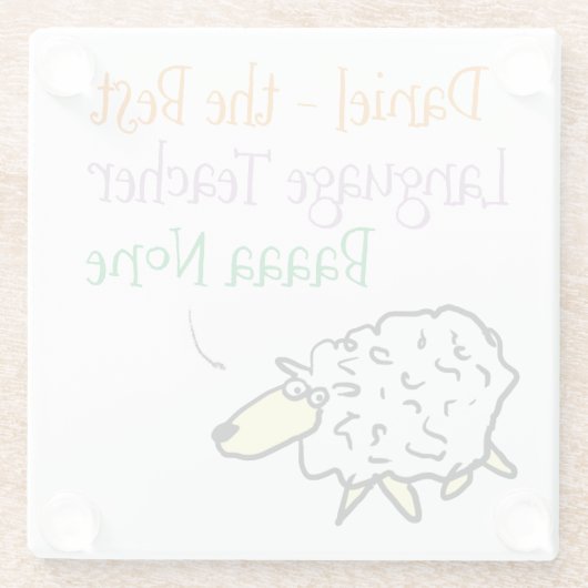 Sheep Design für einen Untersetzer eines Sprachleh (Rückseite)