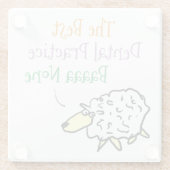 Sheep Design für einen Untersetzer in der Zahnarzt (Rückseite)