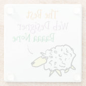 Sheep-Design für einen Web Designer Glass Unterset Glasuntersetzer (Rückseite)