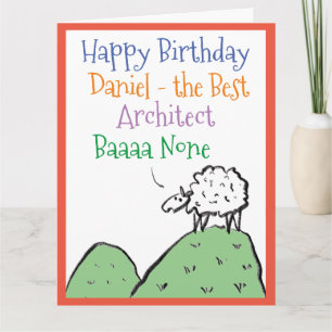 Sheep Design Happy Birthday to an Architect Karte