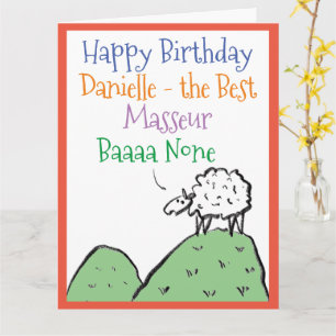 Sheep Design Happy Geburtstag zu einem Masseur Karte