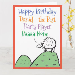 Sheep Design Happy zum Geburtstag eines Darts Play Karte