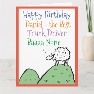 Sheep Design Happy zum Geburtstag eines LKW-Fahrer Karte