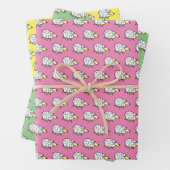 Sheep Design Illustration über das gesamte Muster Geschenkpapier Set (Beispiel)