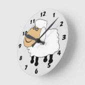Sheep Design Runde Wanduhr (Winkel)
