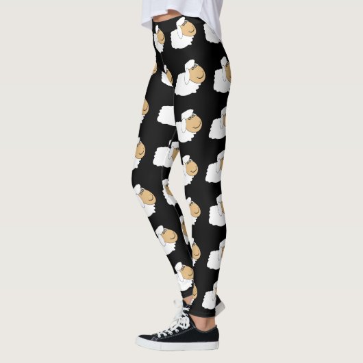 Sheep Design Sie wählen Hintergrundfarbe Leggings (Links)
