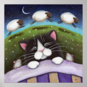 Sheep Dreams Fantasy Chat Art Print Poster (Vorne)