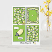 Sheep Etiquette (Geburtstag) Karte (Gelbe Blume)