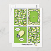 Sheep Etiquette Postkarte (Vorne/Hinten)