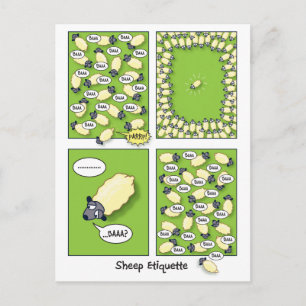 Sheep Etiquette Postkarte