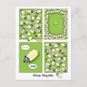 Sheep Etiquette Postkarte (Vorderseite)