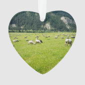 Sheep Farm Shepherd Dated Photo Custom Ornament (Vorderseite)