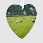 Sheep Farm Shepherd Dated Photo Custom Ornament (Vorderseite)