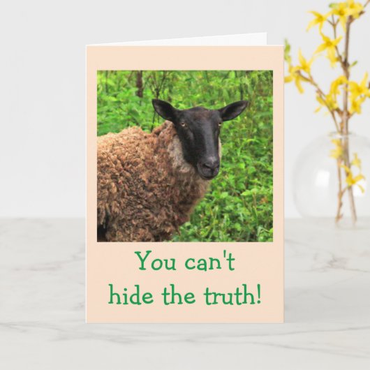 Sheep Flattery Birthday Karte (Gelbe Blume)