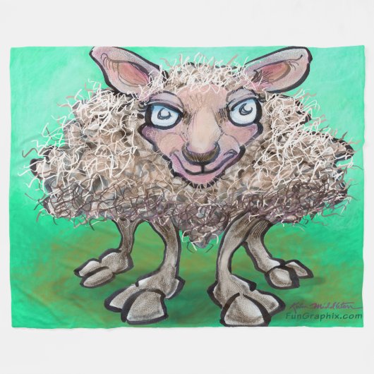 Sheep Fleece Blanket (Vorderseite (Horizontal))