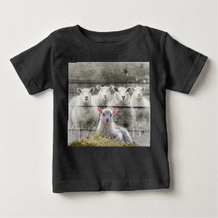 Sheep Flock Baby Lamb Baby T-shirt