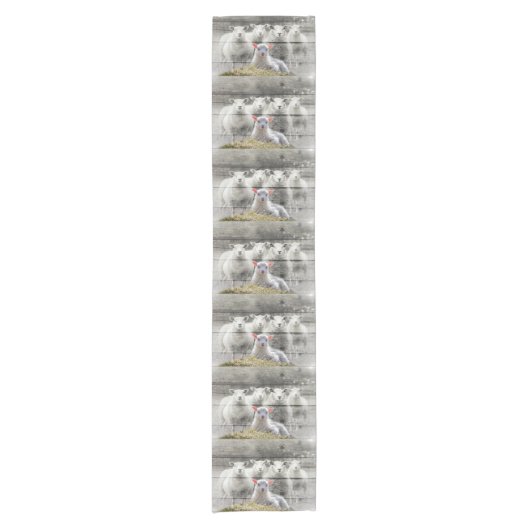 Sheep Flock Baby Lamb Kurzer Tischläufer (Vorderseite)