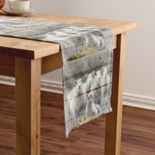 Sheep Flock Baby Lamb Kurzer Tischläufer (Beispiel)