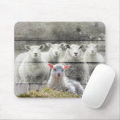 Sheep Flock Baby Lamb Mousepad (Mit Mouse)