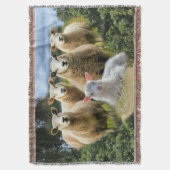 Sheep Flock Sheep Herd Baby Lamb Decke (Vorderseite Vertikal)