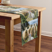 Sheep Flock Sheep Herd Baby Lamb Kurzer Tischläufer (Beispiel)