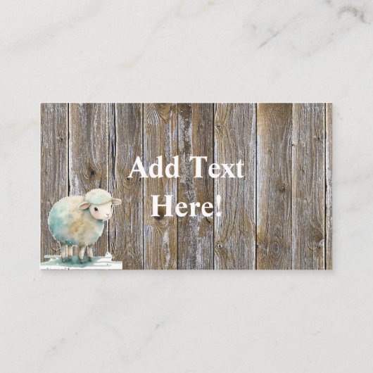 Sheep Flock Sheep Herd Baby Lamb Visitenkarte (Rückseite)