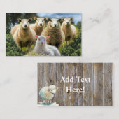 Sheep Flock Sheep Herd Baby Lamb Visitenkarte (Vorne/Hinten)