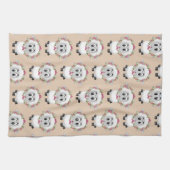 Sheep Floral Beige Küche Handtuch (Horizontal)