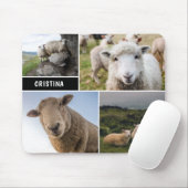 Sheep Foto Collage Custom Mouse Pad Mousepad (Mit Mouse)