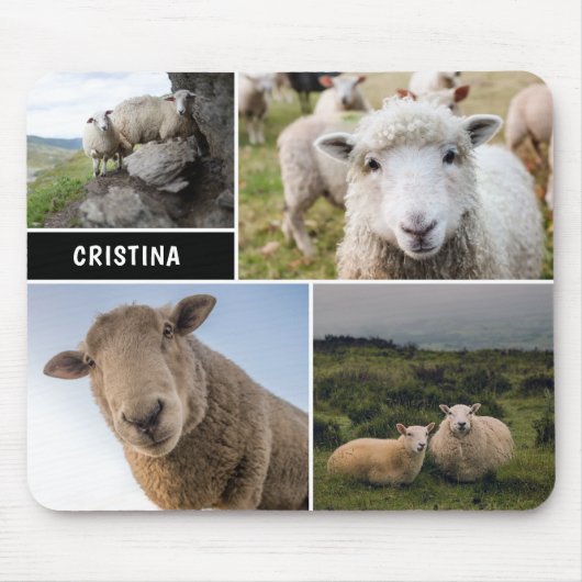 Sheep Foto Collage Custom Mouse Pad Mousepad (Vorne)