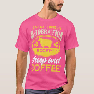 Sheep Funny Coffee Sprichwort Sheep Coffee Sheep L T-Shirt