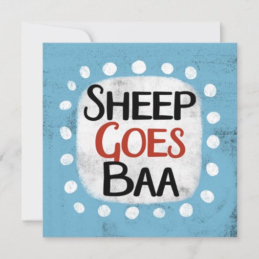 Sheep geht Baa Grußkarte Karte (Vorderseite)