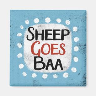Sheep Goes Baa Kühlschrank Magnet