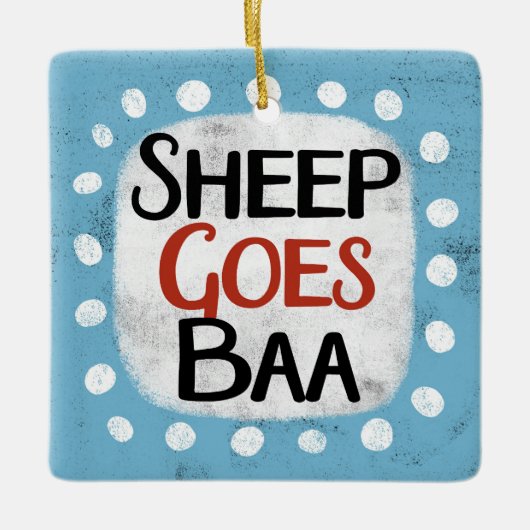 Sheep Goes Baa Ornament (Vorderseite)