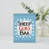 Sheep Goes Baa Postcard Postkarte (Stehend Vorderseite)