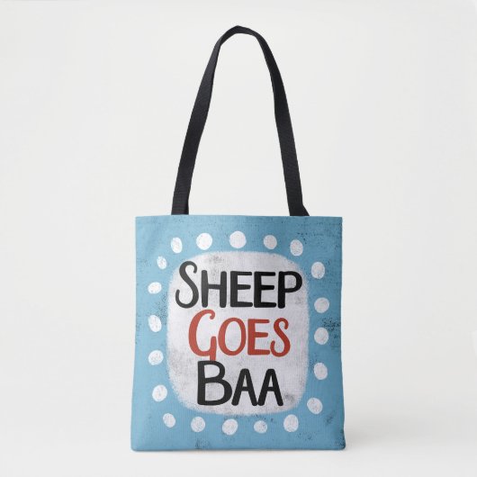 Sheep Goes Baa Tote Bag Tasche (Vorderseite)
