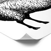 Sheep Gravur Print Poster (Ecke)