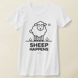 SHEEP HAPPEN Funny Slim Fit Women's T - Shirt