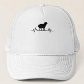 Sheep Heartbeat Design Sheeps Lamb Fun Bauer Gesch Truckerkappe (Vorderseite)