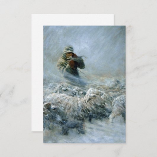 Sheep Herder, Sturm von Newell Convers Wyeth Begleitkarte (Vorne/Hinten)