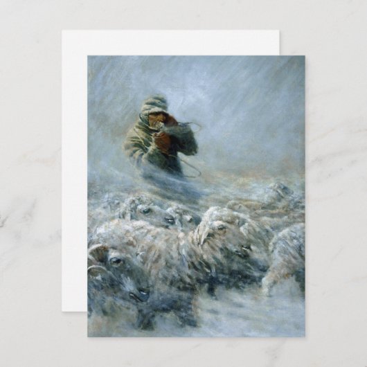 Sheep Herder, Sturm von Newell Convers Wyeth Mitteilungskarte (Vorne/Hinten)