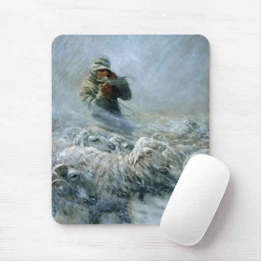 Sheep Herder, Sturm von Newell Convers Wyeth Mousepad (Mit Mouse)