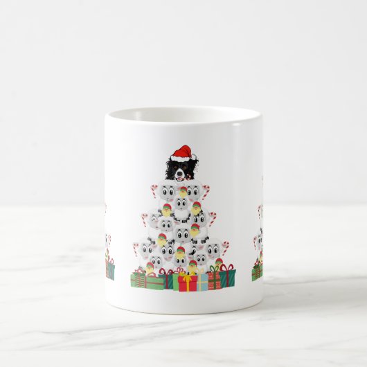 Sheep Herding Weihnachtsbaum Kaffeetasse (Mittel)