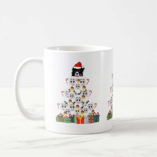 Sheep Herding Weihnachtsbaum Kaffeetasse (Links)